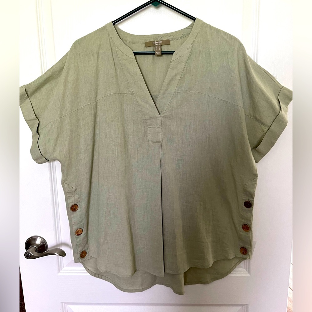 NWOT Denim & Company “Naturals” Line Pullover Top